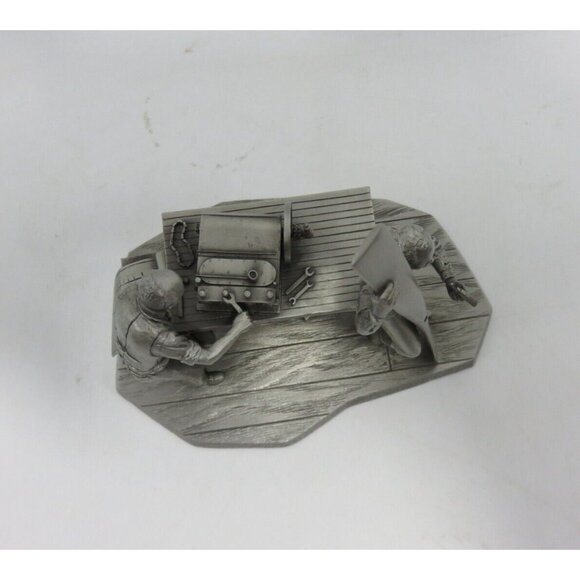 Deutsches Museum Wright Brothers Airplane Inventors Pewter Figure Vintage - Picture 5 of 7